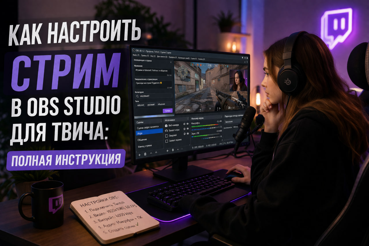 Как настроить ОБС для стрима на Твиче: пошаговая настройка OBS для Twitch
